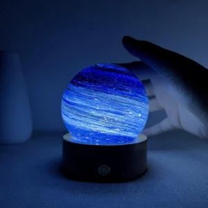 Blue Starry Night Glass Sphere Lamp