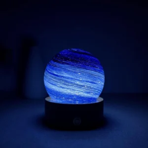 Blue Starry Night Glass Sphere Lamp