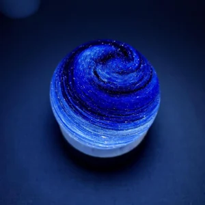 Blue Starry Night Glass Sphere Lamp