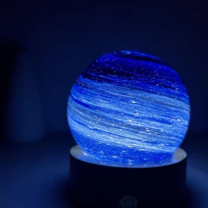 Blue Starry Night Glass Sphere Lamp