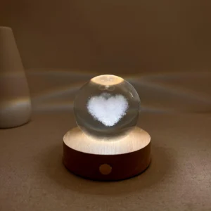 Cloud Heart Crystal Ball Lamp