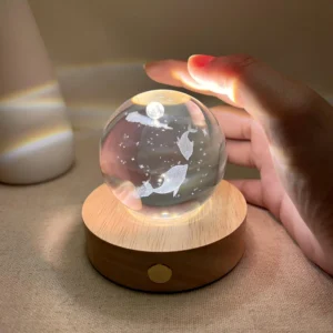Dolphin Crystal Ball Night Light Lamp