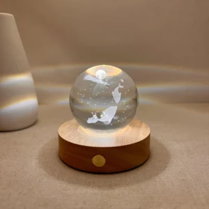 Dolphin Crystal Ball Night Light Lamp
