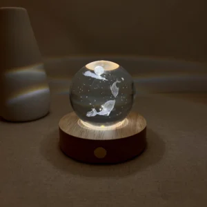 Dolphin Crystal Ball Night Light Lamp