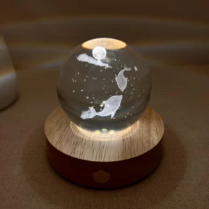 Dolphin Crystal Ball Night Light Lamp