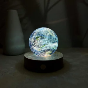 Engraved Blue Galaxy Crystal Ball Light
