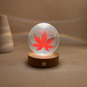 Maple Leaf Crystal Ball Night Light