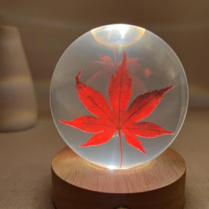 Maple Leaf Crystal Ball Night Light