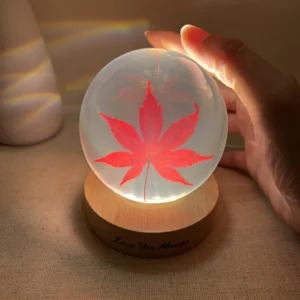 Maple Leaf Crystal Ball Night Light