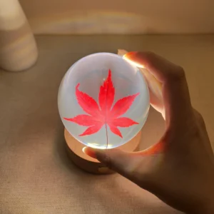 Maple Leaf Crystal Ball Night Light