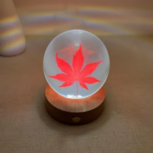 Maple Leaf Crystal Ball Night Light