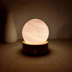 Pink Galaxy Glass Sphere Night Light