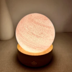 Pink Galaxy Glass Sphere Night Light