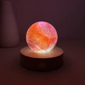 Red & Orange Galaxy Globe Bedside Lamp