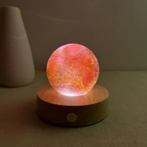 Red & Orange Galaxy Globe Bedside Lamp