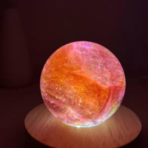 Red & Orange Galaxy Globe Bedside Lamp