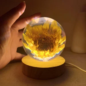 Sunflower Crystal Ball Night Lamp