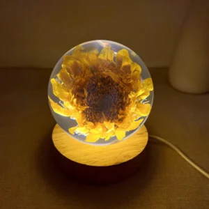 Sunflower Crystal Ball Night Lamp