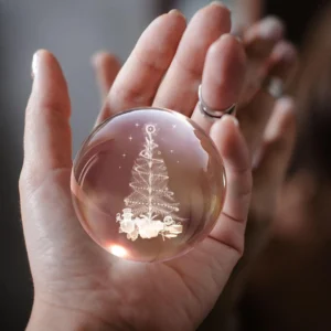 3D Christmas Tree Crystal Sphere Nightlight