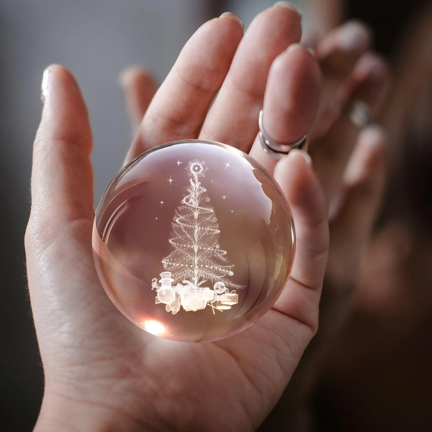 3D Christmas Tree Crystal Sphere Nightlight 3D Christmas Tree Crystal Sphere Nightlight