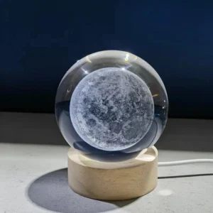 3D Crystal Moon Globe Night Light