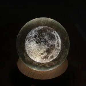 3D Crystal Moon Globe Night Light