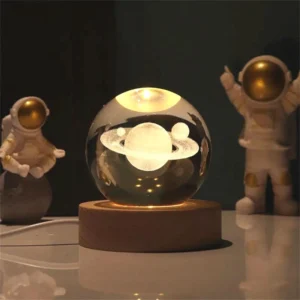 3D Crystal Saturn Night Light