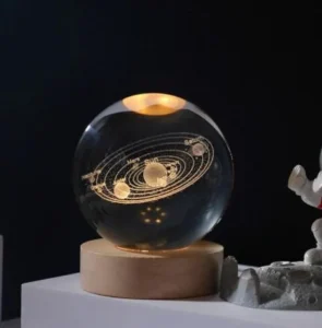 3D Crystal Solar System & Milky Way Night Light