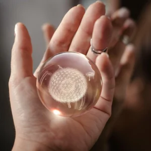 3D Dandelion Crystal Ball Sphere Night Light