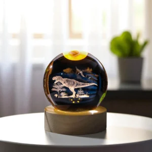 3D Dinosaur Crystal Globe Night Lamp