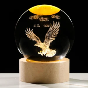 3D Eagle Crystal Ball Night Lamp