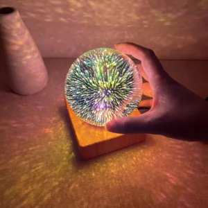 3D Galaxy Light Crystal Sphere