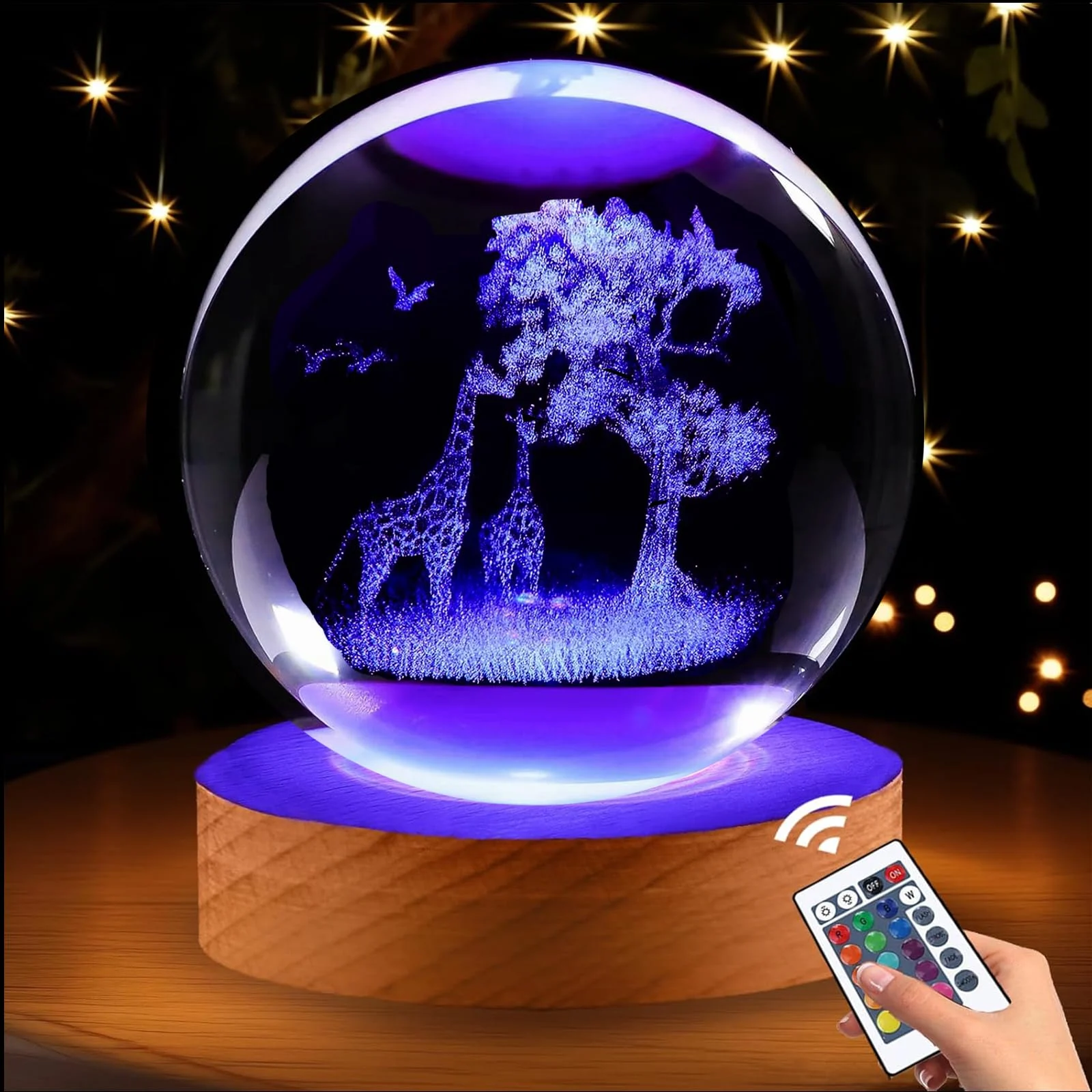 3D Giraffe Crystal Ball Sphere Nightlight 3D Giraffe Crystal Ball Sphere Nightlight