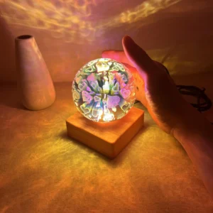 3D Heart Glowing Crystal Night Light