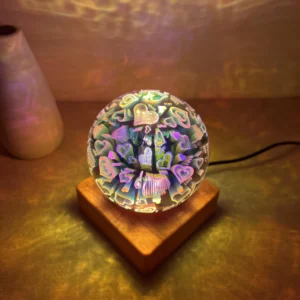 3D Heart Glowing Crystal Night Light
