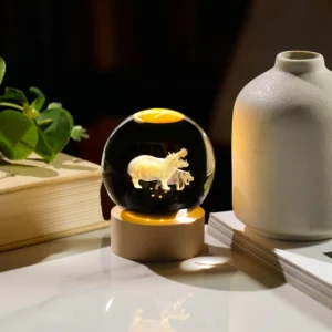 3D Hippo Crystal Ball Night Light