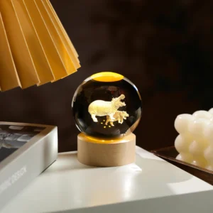 3D Hippo Crystal Ball Night Light