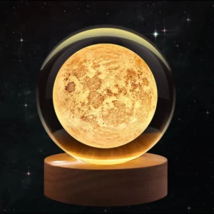 3D Moon Crystal Ball Sphere Night Light