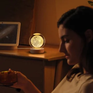 3D Moon Crystal Ball Sphere Night Light