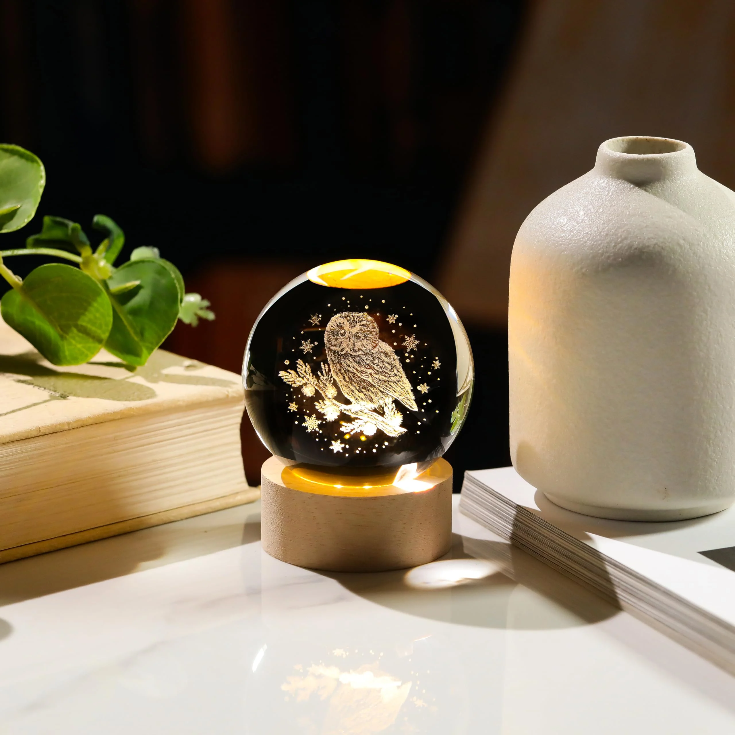3D Owl Crystal Ball Night Light 3D Owl Crystal Ball Night Light