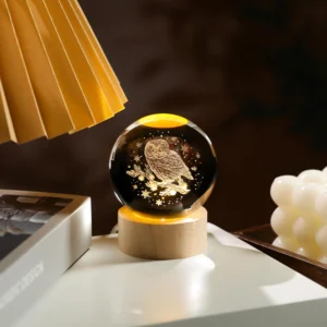 3D Owl Crystal Ball Night Light