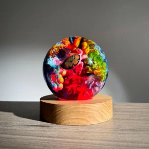 3D Sea Turtle and Coral Crystal Ball Night Light