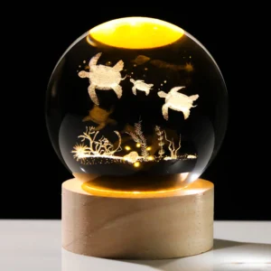 3D Sea Turtle Crystal Night Lamp