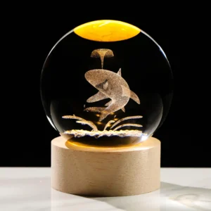 3D Shark Crystal Ball Night Light