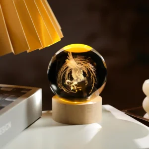 3D Unicorn Crystal Sphere Night Lamp