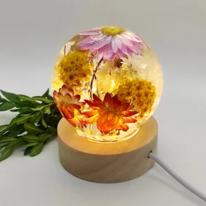 Botanical Crystal Sphere Nature Night Lamp