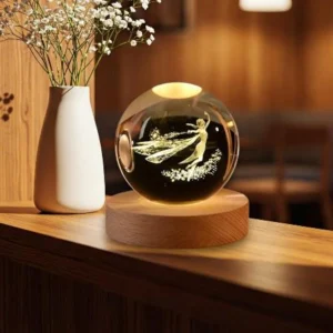 Glittering Fairy Crystal Ball Night Lamp
