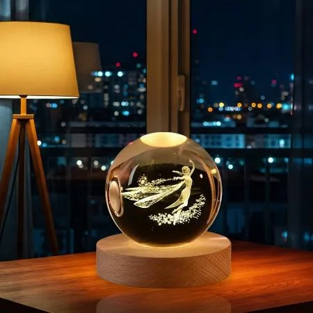 Glittering Fairy Crystal Ball Night Lamp Glittering Fairy Crystal Ball Night Lamp